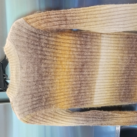 💕HEARTLOOM💕 Marina Dress Tan Ombre Striped Midi Dress Sweater Dress XS - Picture 12 of 16